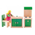Set mobilier Bucatarie- Sala de Mese de jucarie din lemn WoddyLand Set mobilier Bucatarie- Sala de Mese de jucarie din lemn WoddyLand